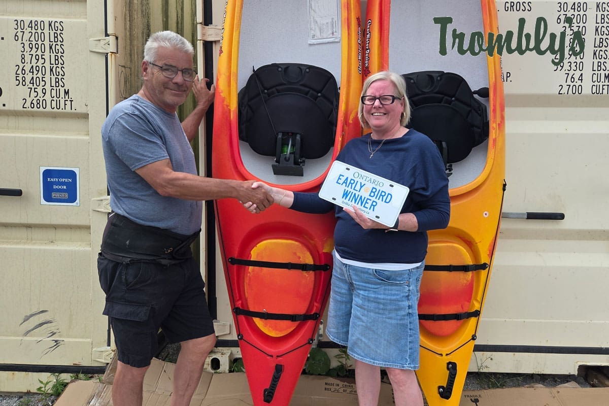 2026 2nd Early-Bird winner Michele Hague Bill from Trombly’s with 2026 second Early-Bird winner Michele Hague